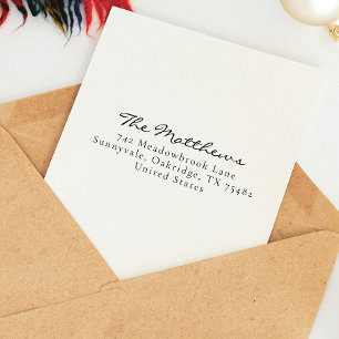 Modern Simple Minimalist Return Address Self-inking Stamp