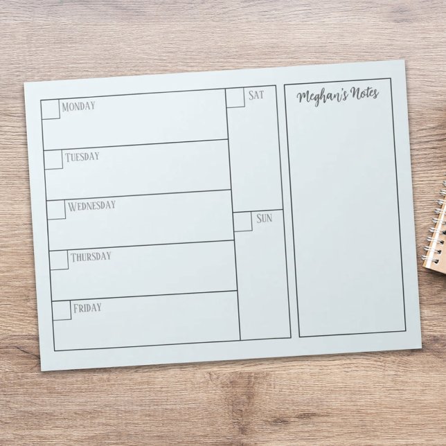 Modern Simple Minimalist Weekly Planner Calendar Notepad (Creator Uploaded)