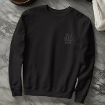 Modern Simple Monogram Best Dad Ever Typography  Embroidered Sweatshirt<br><div class="desc">Modern simple letter monograms on the front and nape.</div>