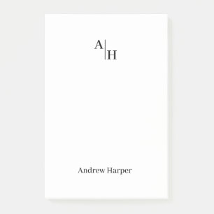 Modern Simple Monogram Initial Notepad