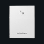 Modern Simple Monogram Initial Notepad<br><div class="desc">Modern Simple Monogram Initial Notepad</div>