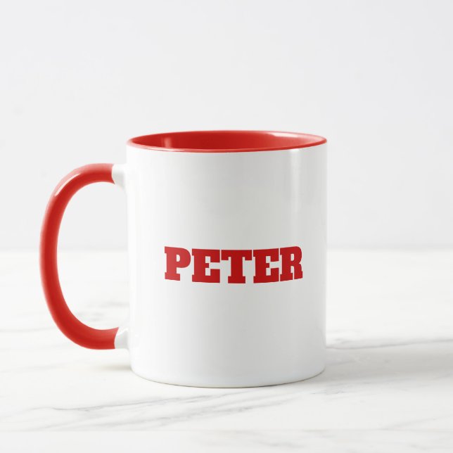 Modern Simple Monogram personalized custom name Mug (Left)