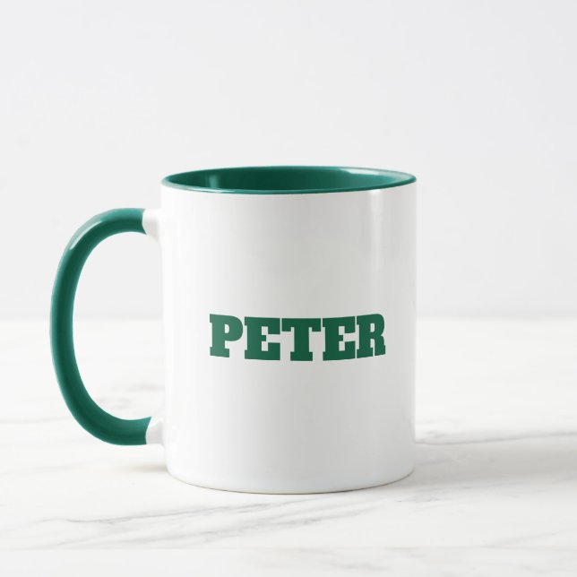 Modern Simple Monogram personalized custom name Mug (Left)