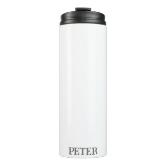 Modern Simple Monogram personalized custom name Thermal Tumbler