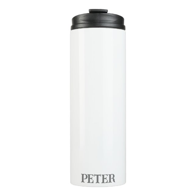 Modern Simple Monogram personalized custom name Thermal Tumbler (Front)