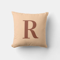 Modern Simple Monogram Terracotta Beige