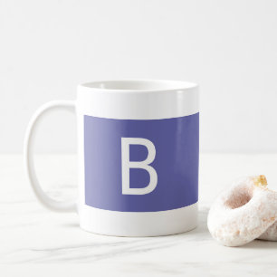 Modern Simple Monogrammed Initial Letter Minimal Coffee Mug