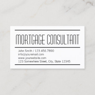 Modern Simple Mortgage Agent Business Card