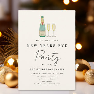 Modern Simple New Year’s Eve Party Invitation