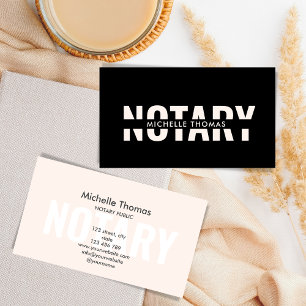 Modern Simple Notary Loan Signing Agent Business C Card