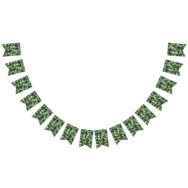 Modern Simple Olive Green Terrazzo bunting  Bunting Flags (All)