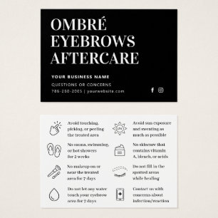 Modern Simple Ombre Powder Brows Aftercare Advice