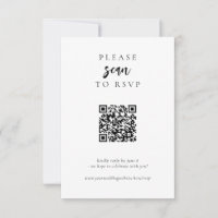 Modern Simple Online QR Code Wedding