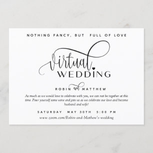 Modern Simple Online Virtual Wedding Invitation