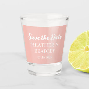 Modern Simple Orange Unique Wedding Shot Glass