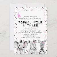 Modern Simple Party Animal Invitation