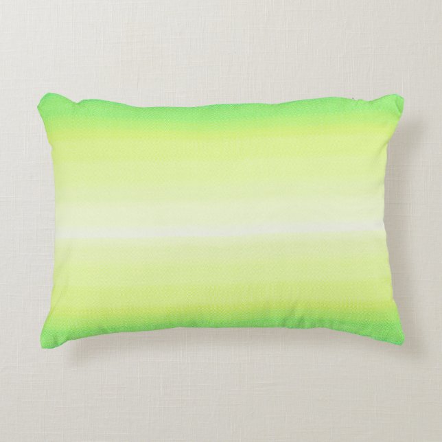Modern Simple Pastel Green blue Colourful Gradient Accent Pillow (Front)