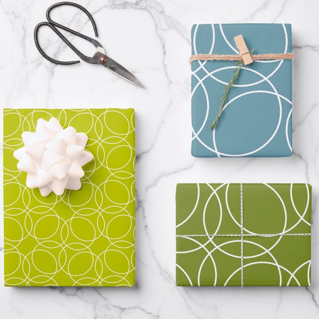 Modern Simple Pattern in Green Wrapping Paper Sheet (Creator Uploaded)