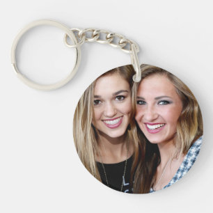Modern Simple Personalized Best Friend Photo Keychain