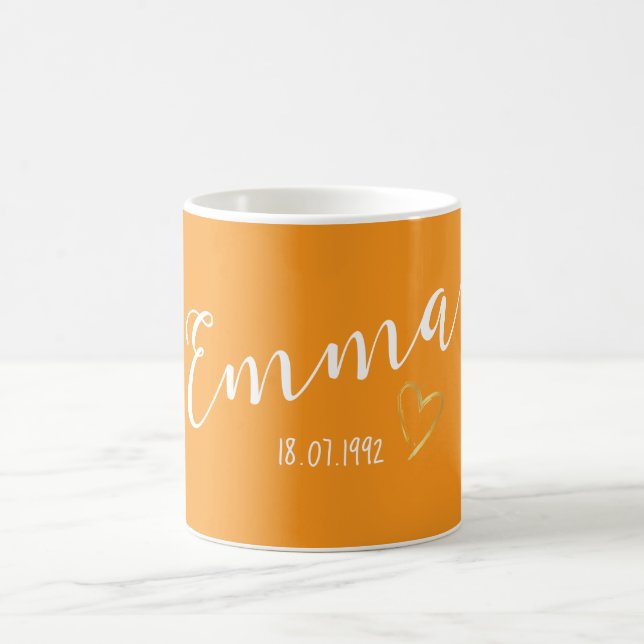 Modern Simple Personalized Gift Name  Coffee Mug (Center)