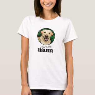 Modern Simple Pet Mom Custom Photo T-Shirt