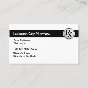 Modern Simple Pharmacy Pharmacist Business Card