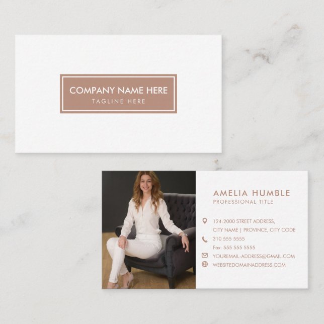 Modern & Simple Photo Business card template (Front/Back)