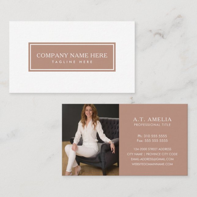Modern & Simple Photo Business card template (Front/Back)