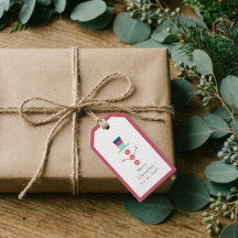 Modern Simple Photo Christmas Holiday Gift Tag