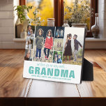 Modern Simple Photo Collage Colour Custom Grandma Plaque<br><div class="desc">Let Grandma know how much her grandchildren love her with this cute modern photo collage plaque. It allows you to upload 8 photos and all text is easily customized.</div>