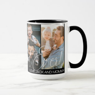 Modern Simple Photo Collage Fathers Day Mug