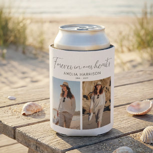 Modern & Simple Photo Collage Memorial Can Cooler