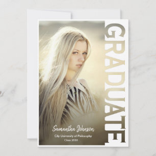 Modern Simple Photo Graduation Announcement