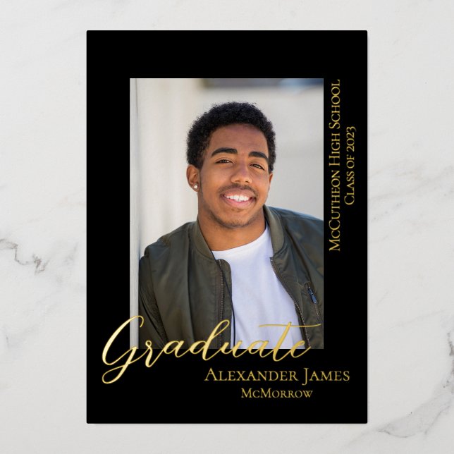Modern Simple Photo Graduation Announcement (Front)