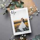 Modern Simple Photo Thank You Card<br><div class="desc">Thank your guests with this modern photo thank you cards with hand-lettered "thank you".</div>