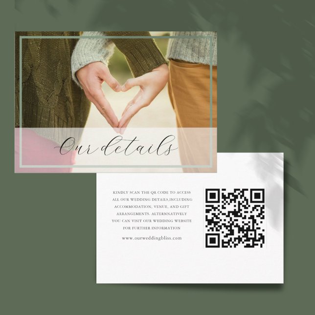 Modern Simple Photo Wedding Details  Enclosure Card (Creator Uploaded)