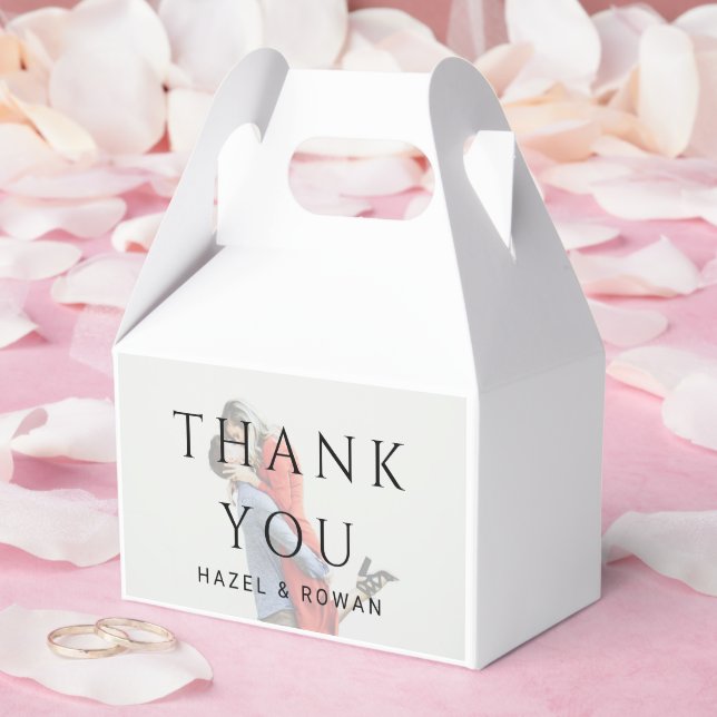 Modern Simple Photo Wedding Favor Box (Wedding)