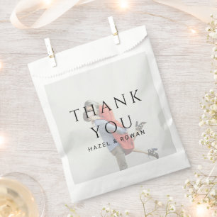 Modern Simple Photo Wedding Favour Bag