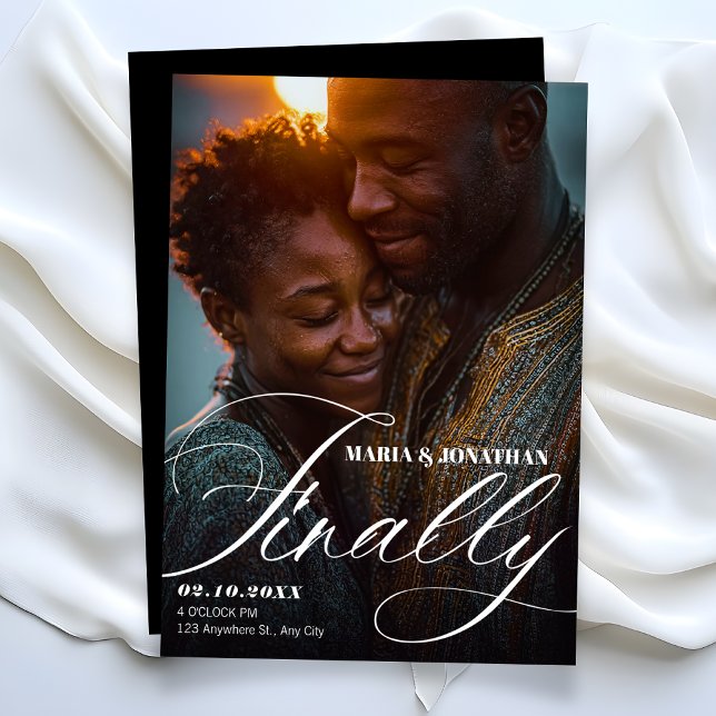 Modern simple photo wedding  invitation (Creator Uploaded)