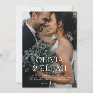 Modern Simple Photo Wedding Invitation