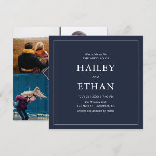 Modern Simple Photo Wedding Invitation