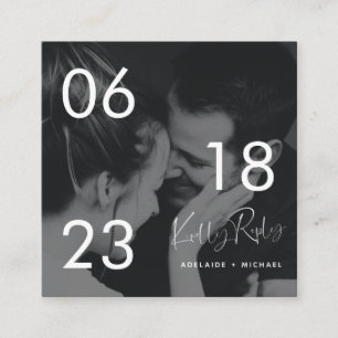 Modern Simple Photo Wedding RSVP Enclosure Card