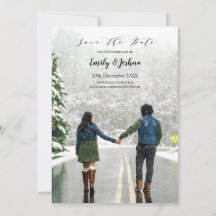 Modern simple photo Wedding  Save The Date