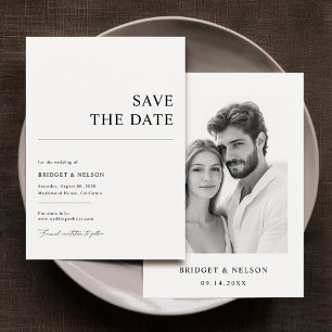 Modern Simple Photo Wedding Save The Date