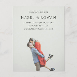 Modern Simple Photo Wedding Save the Date Flyer