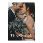 Modern Simple Photo Wedding Thank You Card W Note