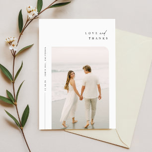 Modern Simple Photo Wedding Thank You Card W Note