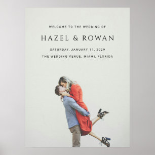 Modern Simple Photo Wedding Welcome Sign