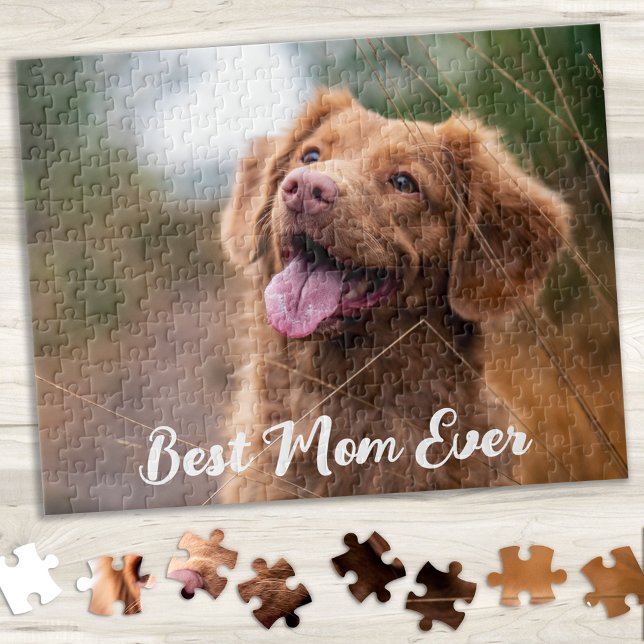 Modern Simple Picture Personalized Pet Dog Photo Jigsaw Puzzle (Creator Uploaded)