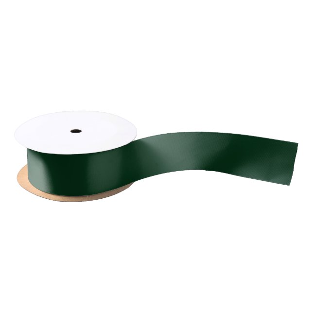 Modern Simple Plain Green Satin Ribbon (Spool)